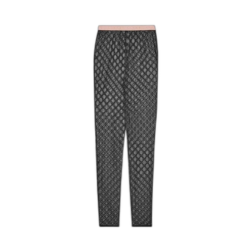 Gucci GG Embroidered Tulle Leggings 'Black'