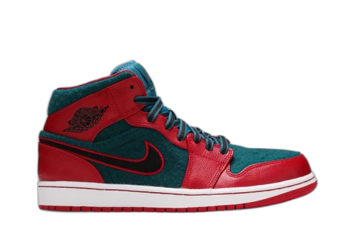 Jordan 1 Mid Gym Red Black Dark Sea