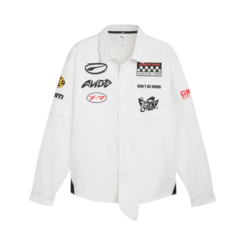 Puma x A$AP ROCKY Layered Pit Crew Button Down 'PUMA White'