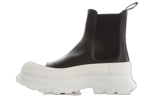 Alexander McQueen Tread Slick Chelsea Boot Black White