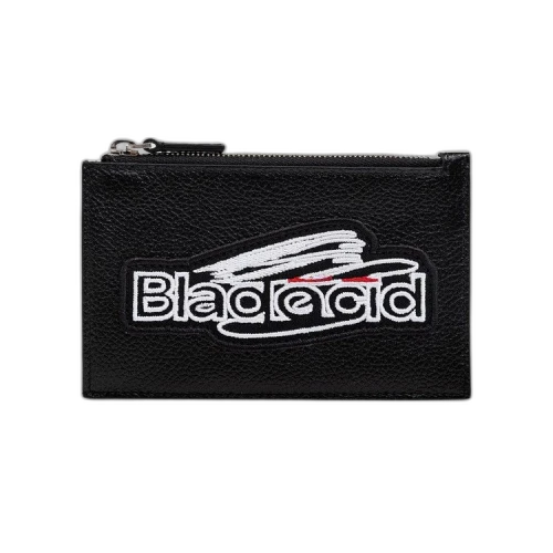 Balenciaga Logo Appliqué Card Holder 'Black'