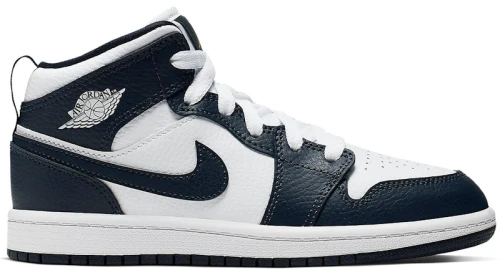 Jordan 1 Mid White Metallic Gold Obsidian (PS)