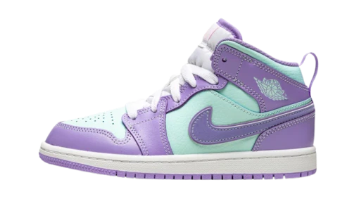 Jordan 1 Mid Purple Aqua (PS)