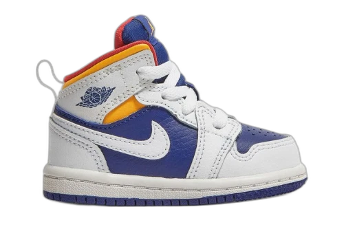 Air Jordan 1 Mid White Deep Royal Blue TD