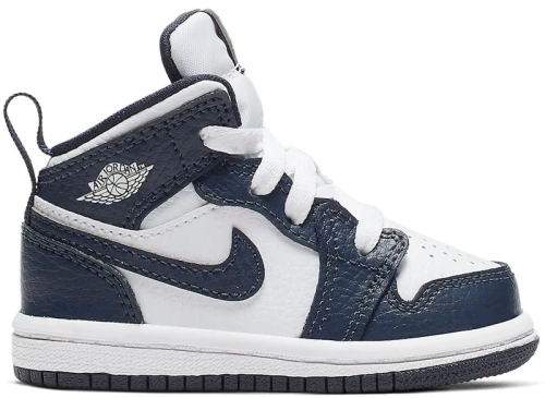 Jordan 1 Mid White Metallic Gold Obsidian (TD)