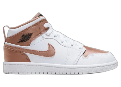 Jordan 1 Mid White Rose Gold (PS)