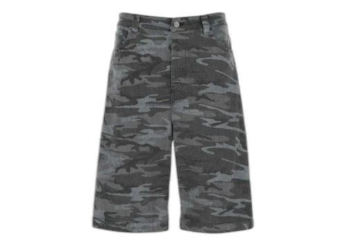 Balenciaga Skater Camouflage Bermuda Shorts Black/Grey