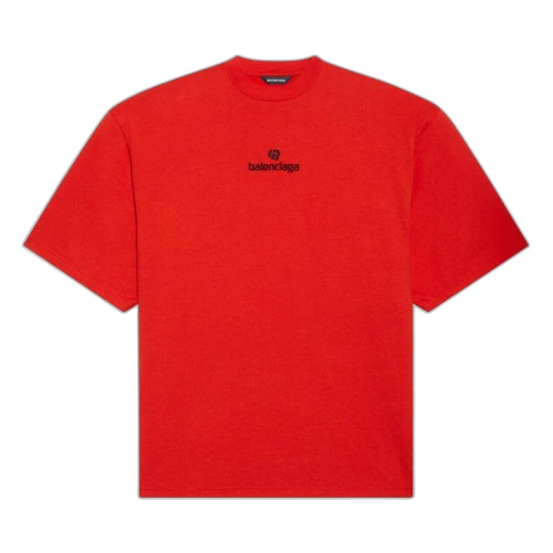 Balenciaga Sponsor Medium Fit T-Shirt 'Red'