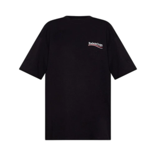 Balenciaga Black Political Campaign Oversized T-Shirt 'Black/White'