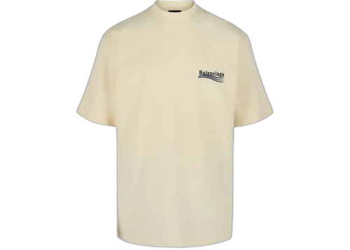 Balenciaga Political Campaign Large Fit T-shirt Cream/Black/Blue