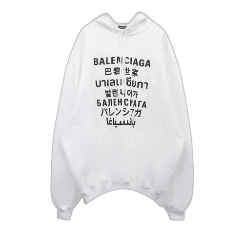 Balenciaga Languages Sport Hoodie 'White'