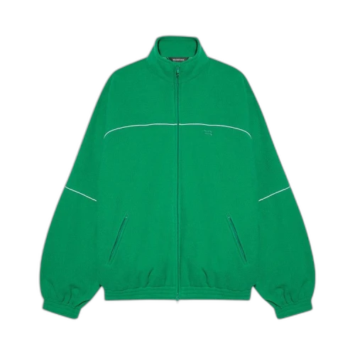 Balenciaga Double Brushed Fleece Tracksuit Jacket 'Green'