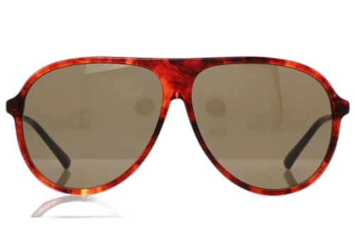 Gucci Acetate Shield Sunglasses Shiny Red Havana