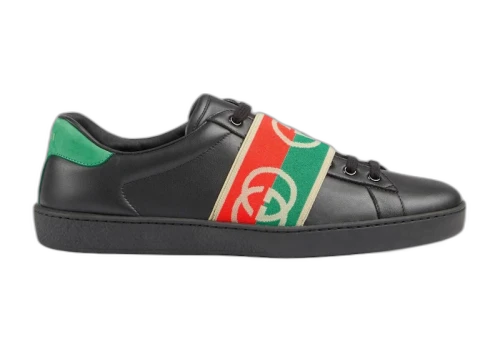 Gucci Ace Elastic Web Interlocking GG Black