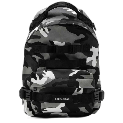 Balenciaga Army Multicarry Backpack Black/White Camo