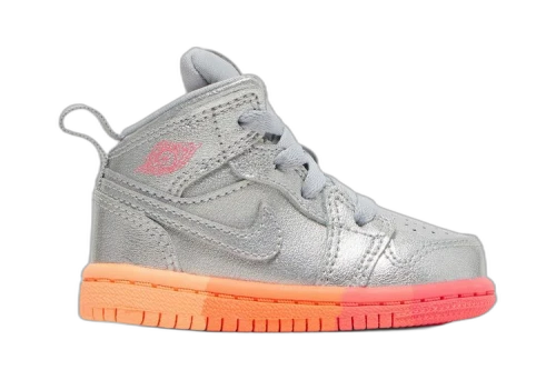 Air Jordan 1 Mid TD 'Metallic Silver Pink Crimson'