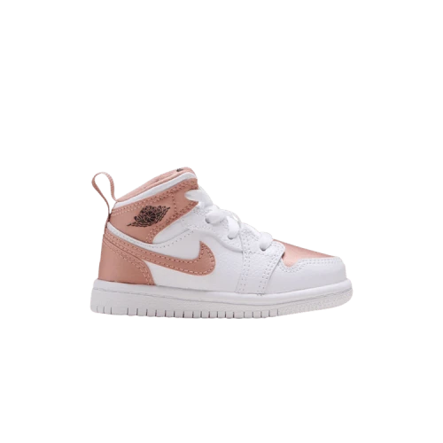 (TD) Air Jordan 1 Mid 'White Rose Gold'