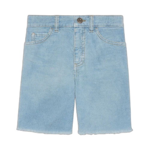 Gucci Kids Bermuda Corduroy Shorts 'Light Blue'