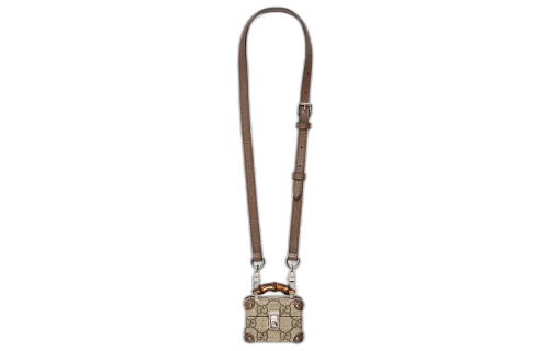 Gucci Unisex Canvas Old Flower Logo AirPods Pro Single-Shoulder Bag Brown 'Cream'