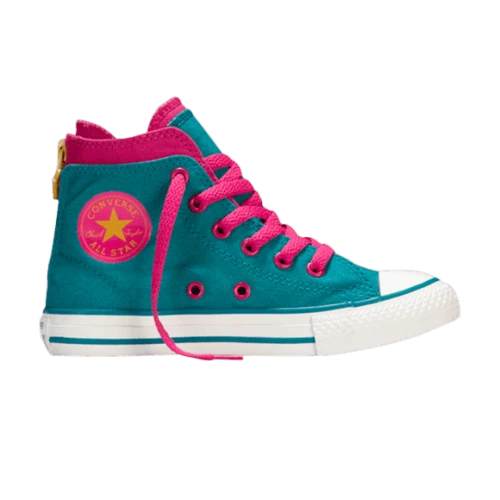 Converse Chuck Taylor All Star Back Zip Hi GS 'Lagoon'