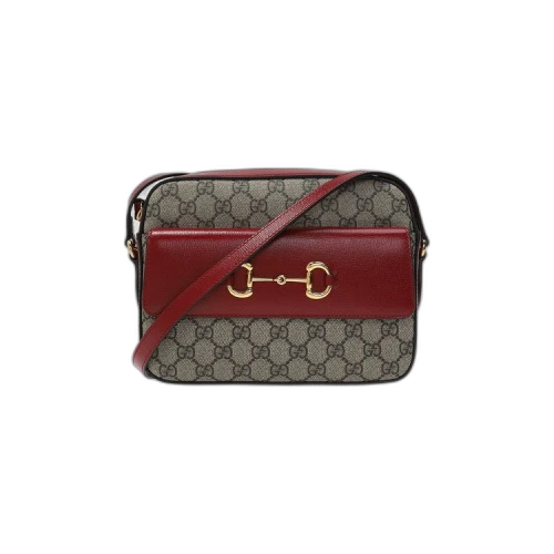 Gucci Horsebit 1955 Small Shoulder Bag 'Beige/Red'