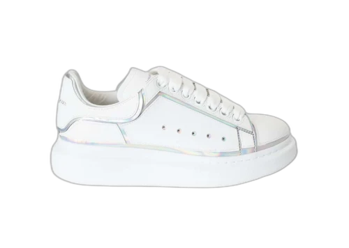 Alexander McQueen Oversized White Silver Hologram Trim