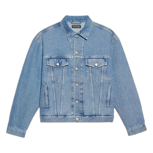 Balenciaga Languages Denim Jacket 'Stone Wash Indigo'