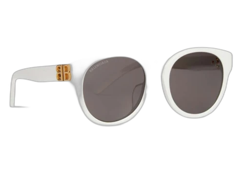 Balenciaga Dynasty Round Sunglasses White