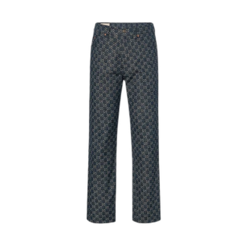 Gucci Eco Washed GG Denim Pant 'Dark Blue/Ivory'