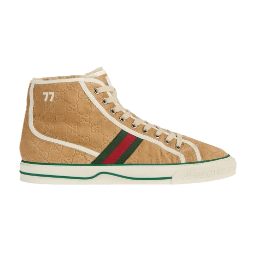 Gucci Tennis 1977 High 'Butter Suede Mini GG'