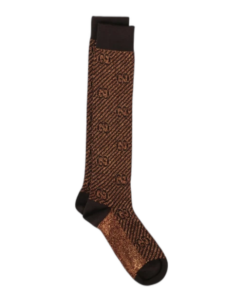 Gucci Bardiall Metallic Socks Brown