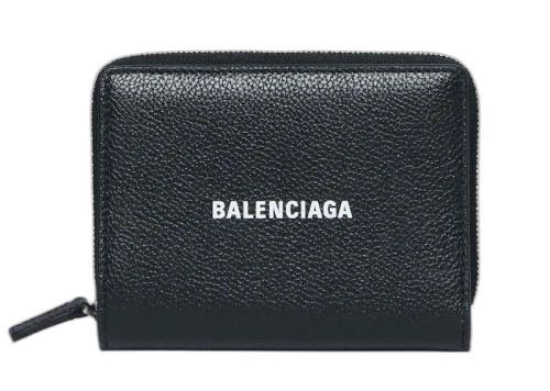 Balenciaga Cash Bi-Fold Compact Wallet Black/White