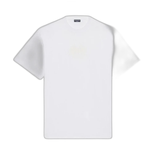 Balenciaga Logo Here Boxy T-Shirt 'White/White'
