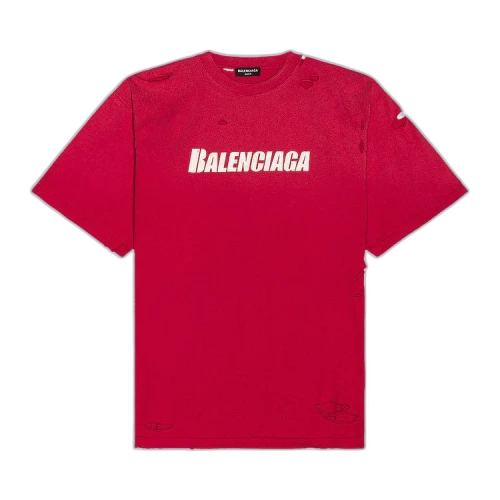 Balenciaga Boxy T-Shirt 'Raspberry/White'