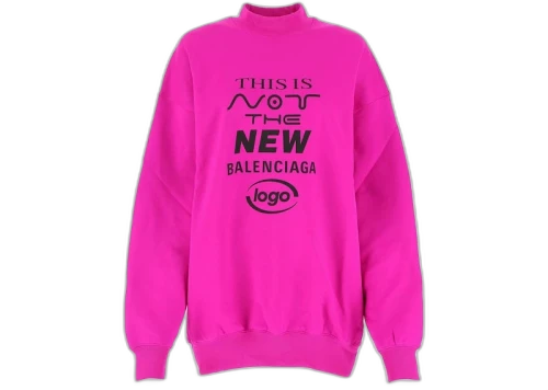 Balenciaga This Is Not Logo Sweatshirt Pink