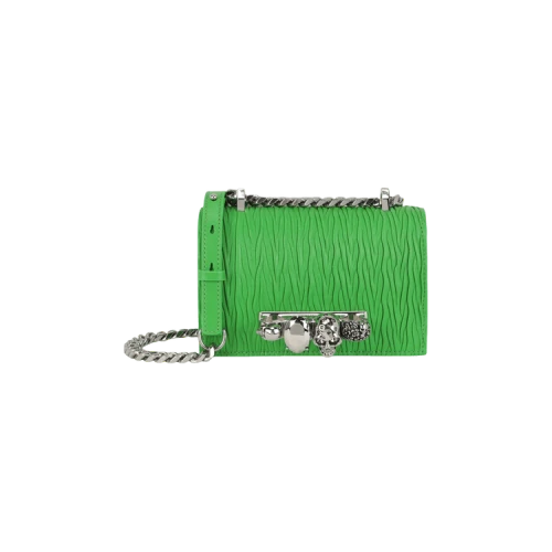 Alexander McQueen Mini Jeweled Shoulder Bag Acid Green