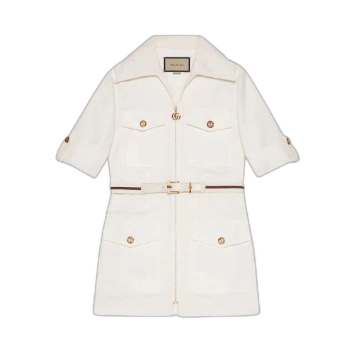 Gucci Eco Washed Organic Cotton Jacket 'Natural White/Mix'
