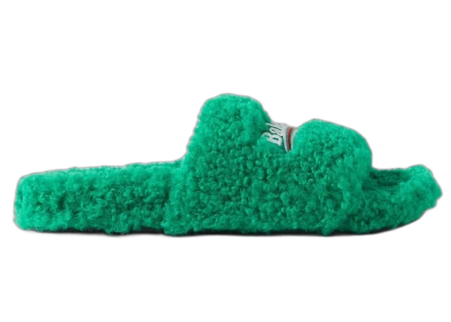 Balenciaga Furry Slide Green (Women's)