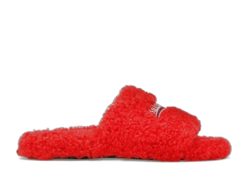 Balenciaga Furry Slide Red White (Women's)