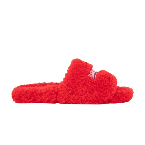 Balenciaga Furry Slides 'Red'