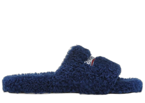 Balenciaga Furry Slide Blue