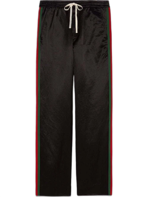 Gucci Web-Panel Track Pants Black/Red/Green