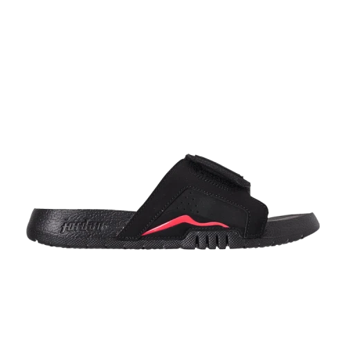 (GS) Air Jordan Hydro VI Retro Infrared Black Red Sports Slippers 'Black Infrared 23'