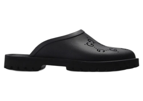 Gucci Slip-on Sandal Cut Out Monogram Black