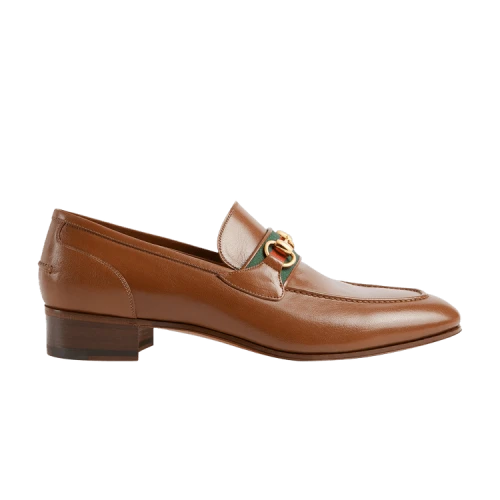 Gucci Horsebit Web-Stripe Loafer 'Brown'