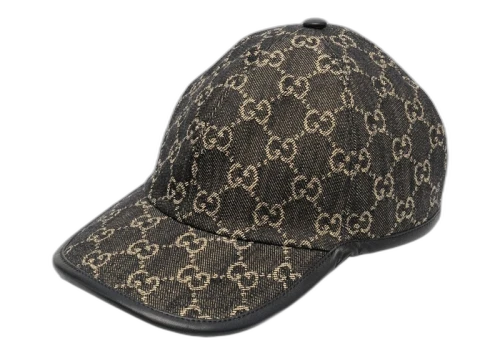 Gucci Logo Denim Baseball Cap Black