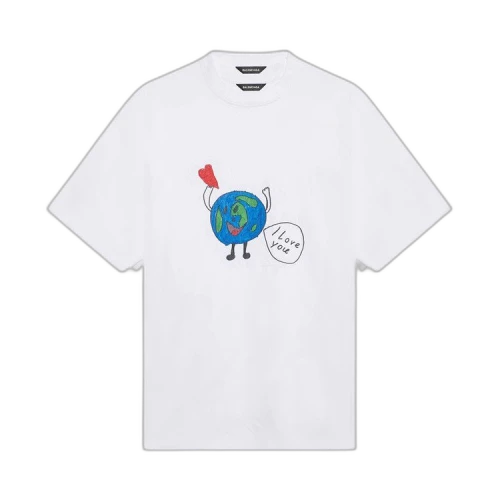 Balenciaga Love Earth Flatground Large Fit T-Shirt 'White'