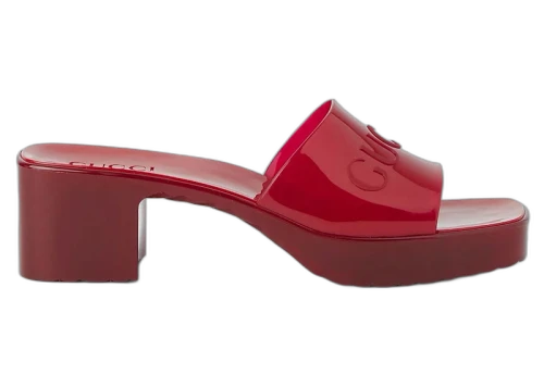 Gucci 60mm Slide Sandal Red Rubber (Women's)