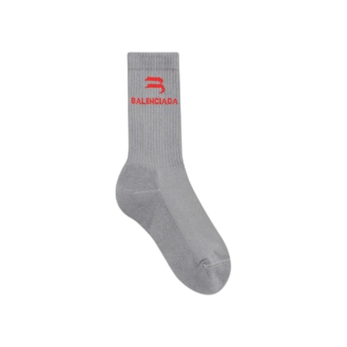 Balenciaga Sporty B Tennis Socks 'Lead/Red'