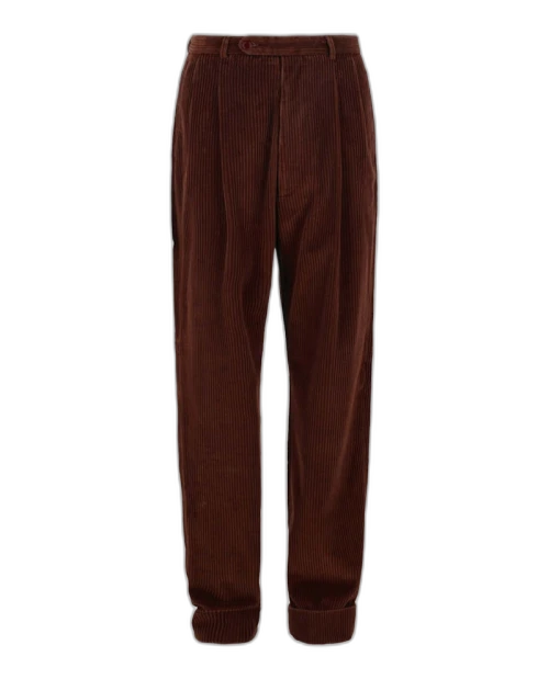 Gucci Cuffed Corduroy Pants Brown